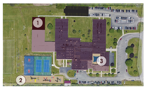 View of Eggert Road Elementary from above